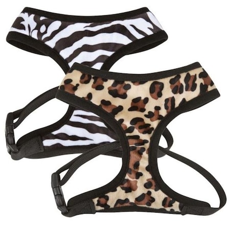 Casual Canine ZA5181 12 12 Plush Print Harness Zebra - Small